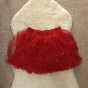 NWOT Red Fairy Ruffle Skirt
